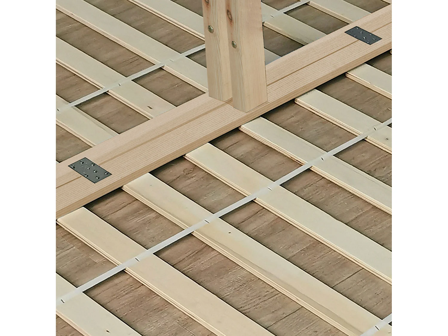 Bed 270x200 cm Massief Frame Futon