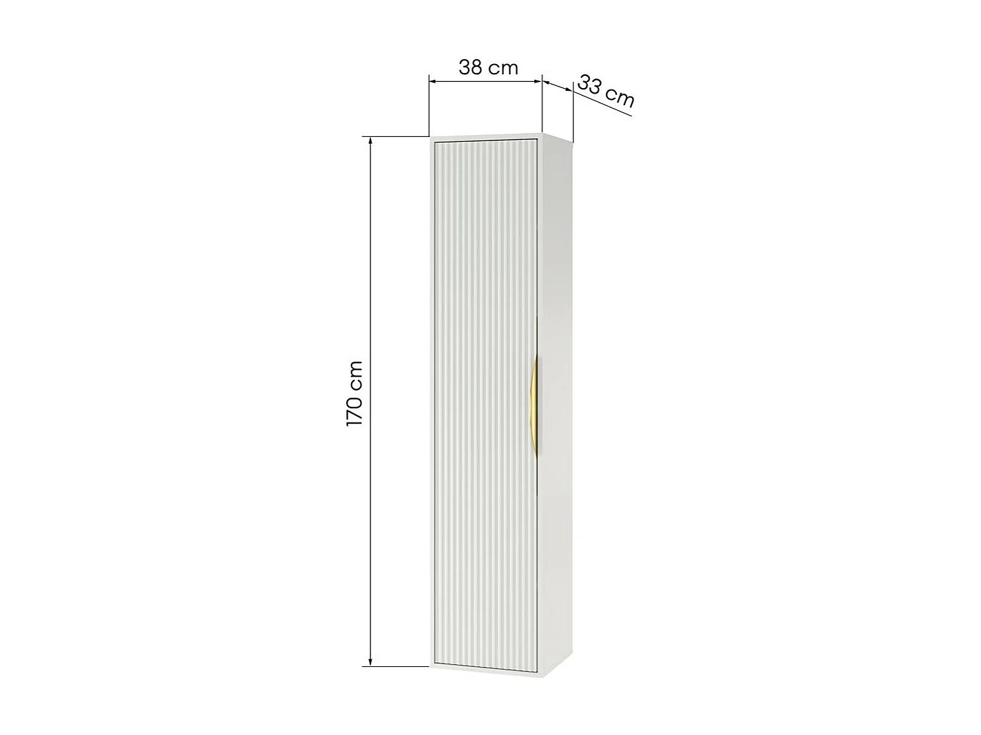 Badkamerkast 170x38x33 cm wit Anvers