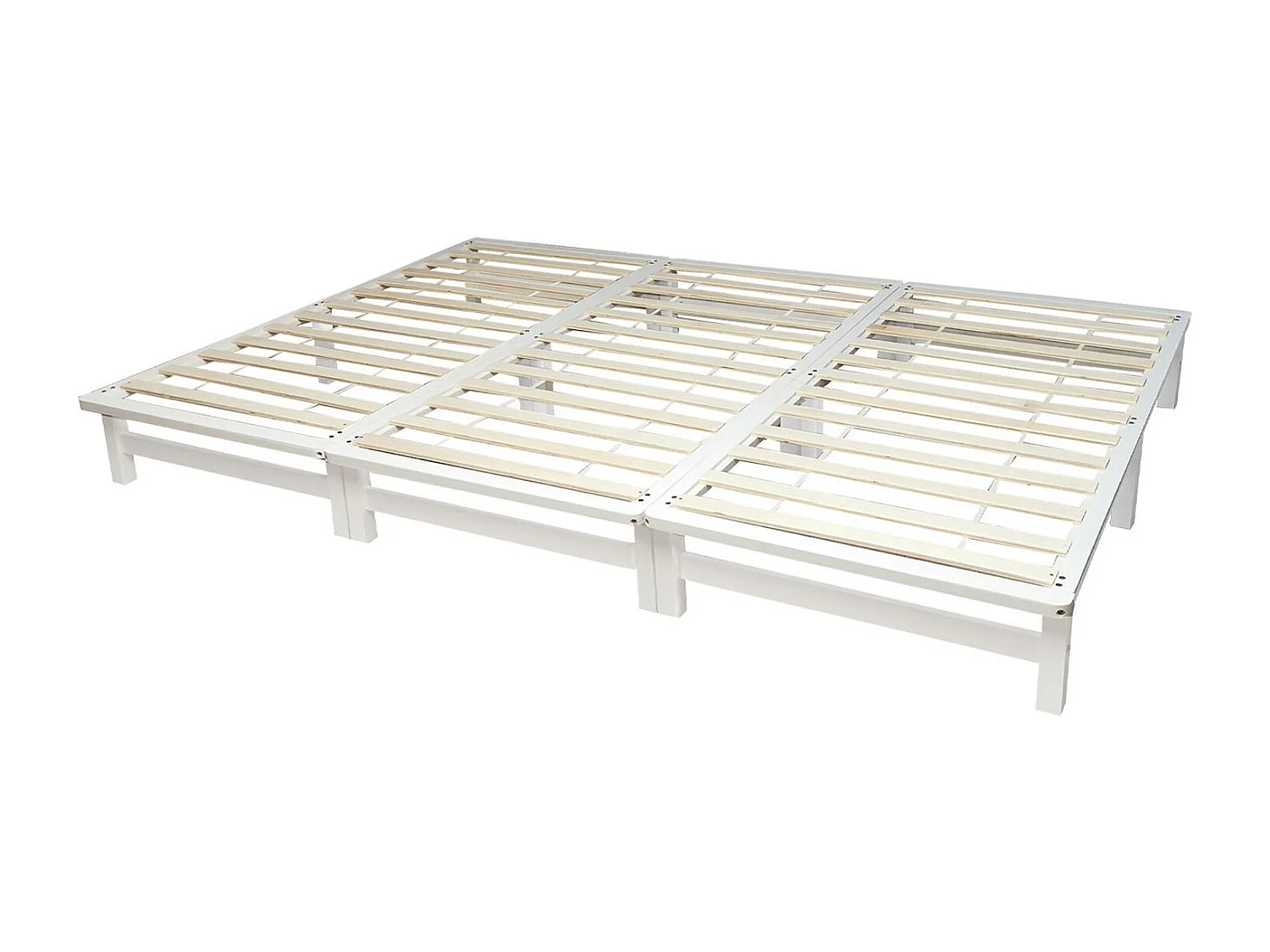 Bed 270x200 cm wit houten familiebad