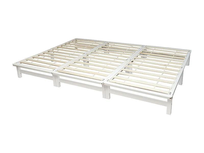 Bed 270x200 cm wit houten familiebad