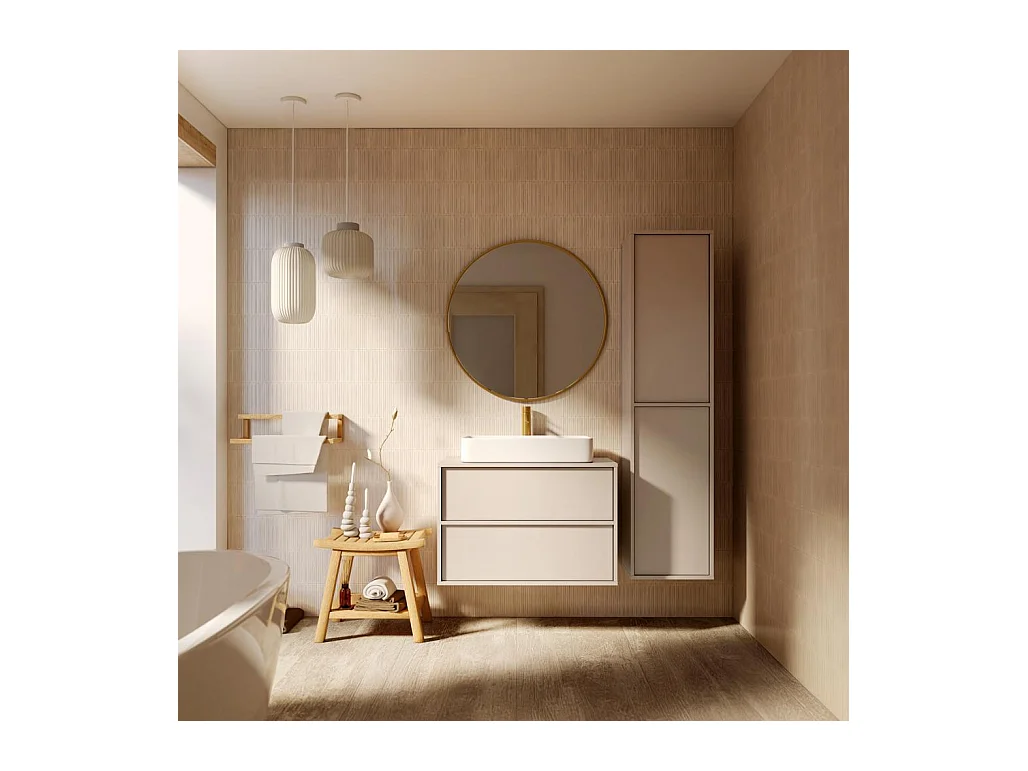 Badkamerkast 38x33x160 cm cashmere Planck