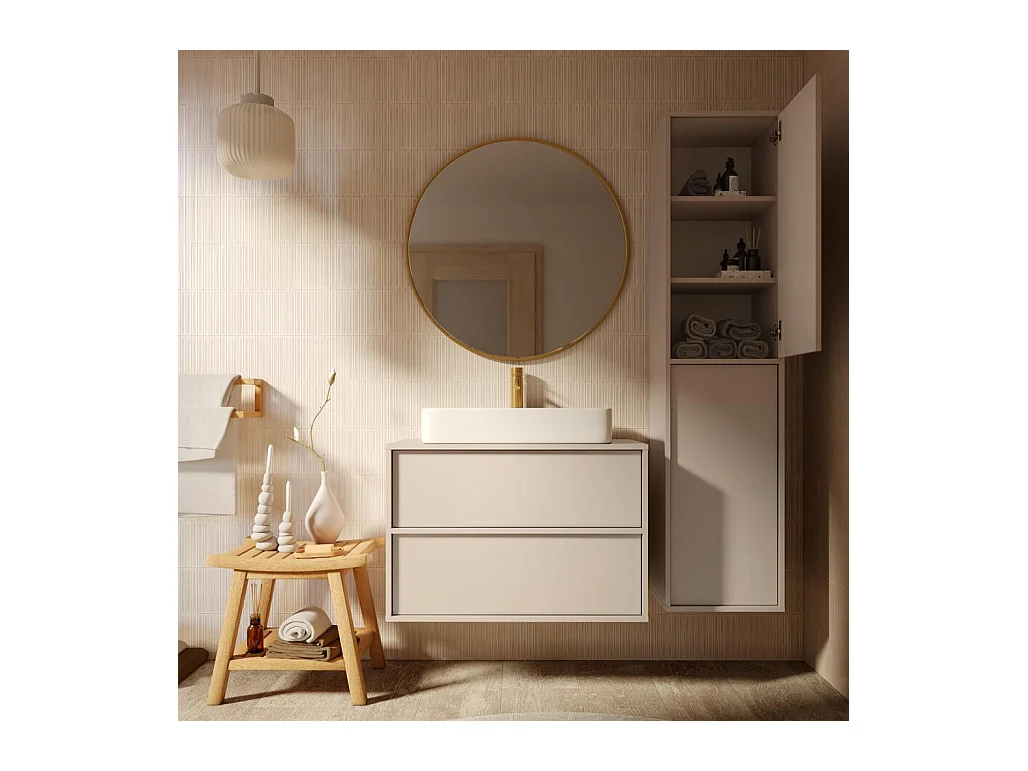 Badkamerkast 38x33x160 cm cashmere Planck