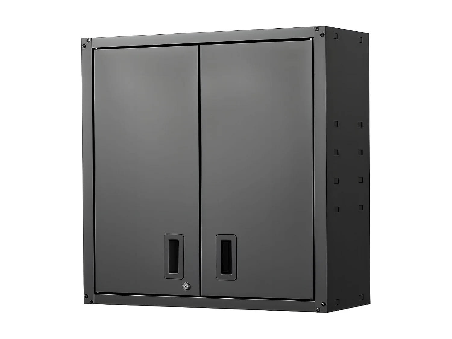 Armoire Murale Atelier SucceBuy, 76,2 x 31 x 76,2 cm, Armoire à Outils Garage Suspendue, Rangement Mural, avec Porte Verrouillable, Capacité 108,86 kg