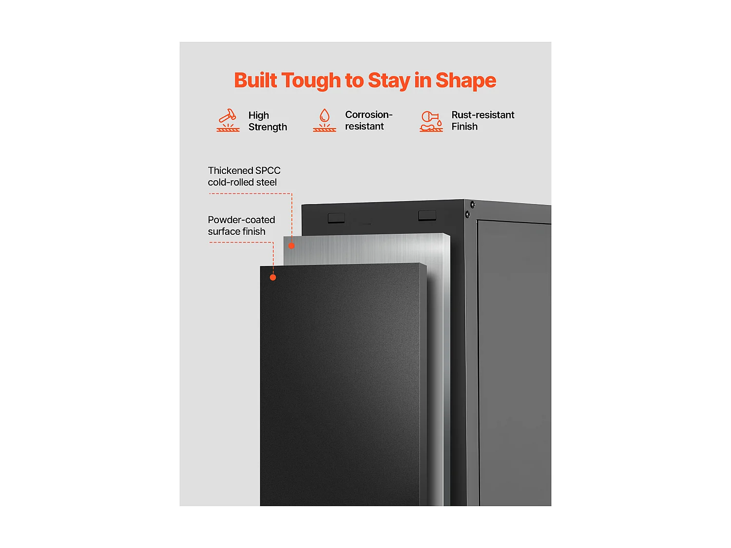 Armoire Murale Atelier SucceBuy, 76,2 x 31 x 76,2 cm, Armoire à Outils Garage Suspendue, Rangement Mural, avec Porte Verrouillable, Capacité 108,86 kg