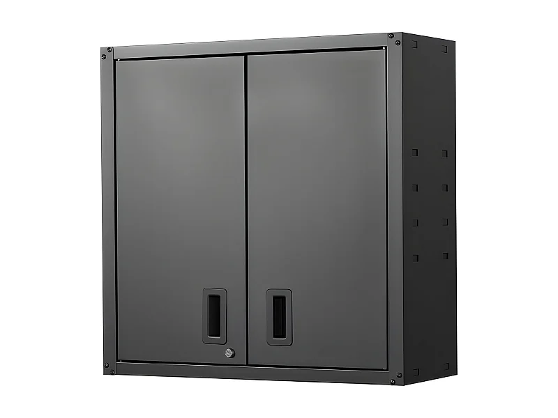 Armoire Murale Atelier SucceBuy, 76,2 x 31 x 76,2 cm, Armoire à Outils Garage Suspendue, Rangement Mural, avec Porte Verrouillable, Capacité 108,86 kg