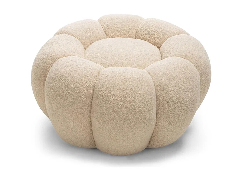 Poef 61x61x31 cm beige Perle