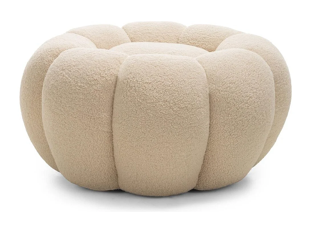 Pufe 61x61x31 cm bege Perle