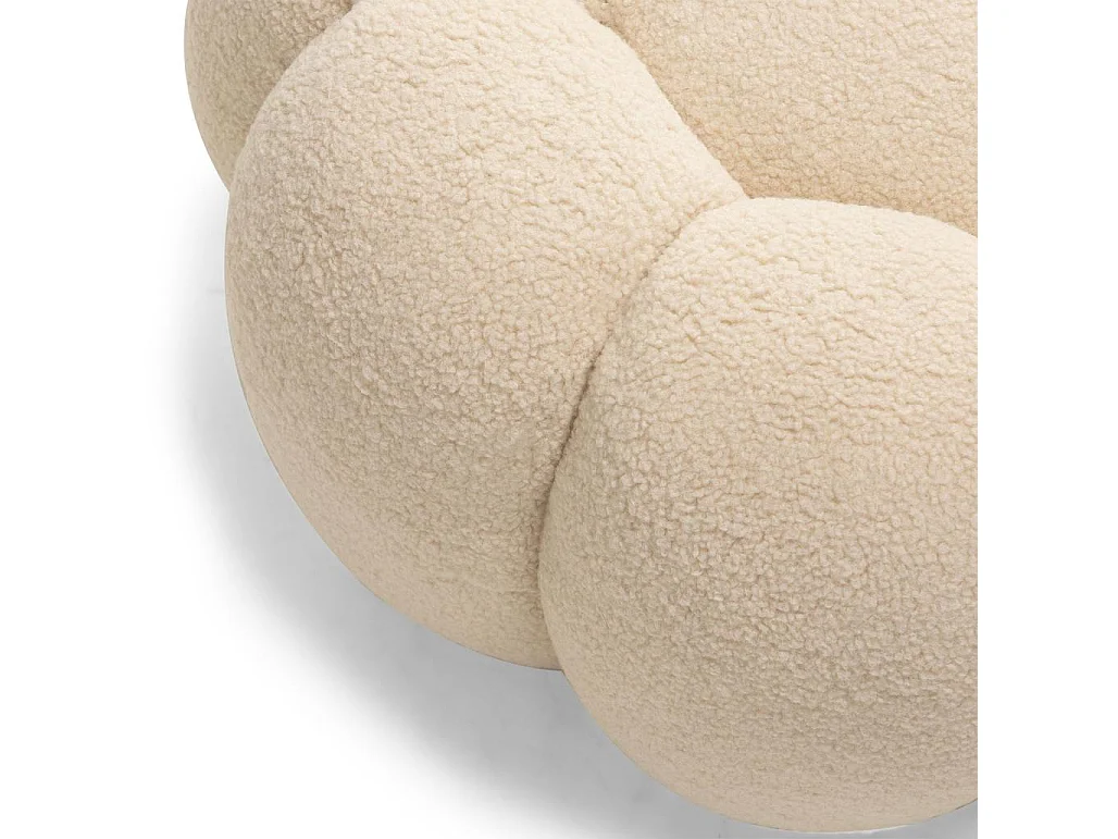 Pufe 61x61x31 cm bege Perle