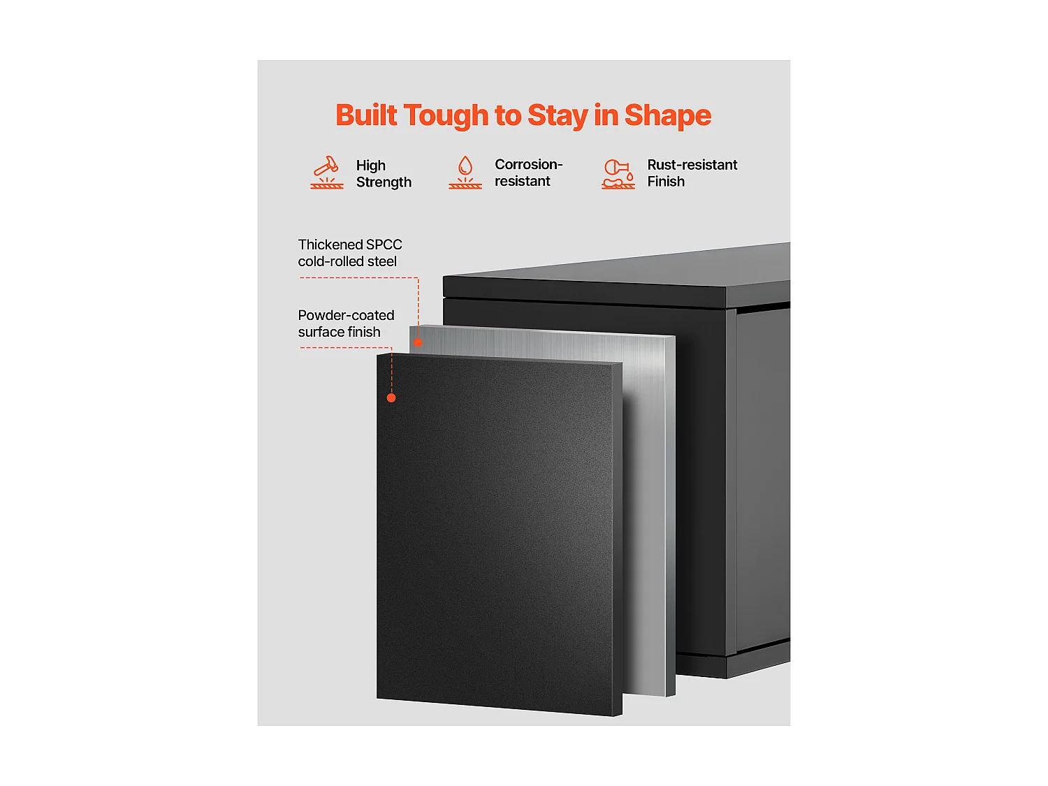 Armario de Pared SucceBuy Taller, 77 x 30,5 x 35,6 cm, Armario de Herramientas Garaje Suspendido Metal, Almacenamiento de Pared, con Puerta Plegable