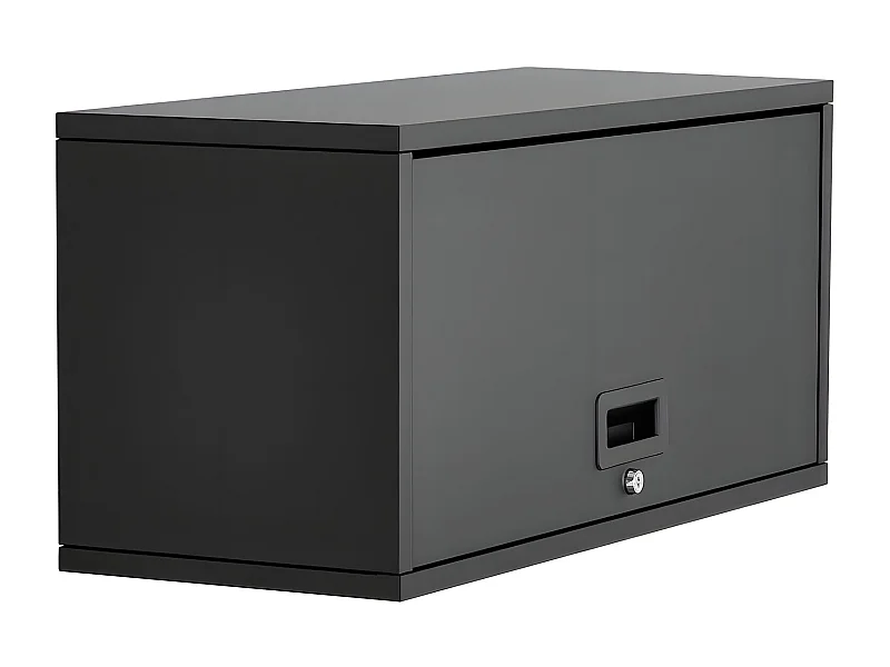 Armario de Pared SucceBuy Taller, 77 x 30,5 x 35,6 cm, Armario de Herramientas Garaje Suspendido Metal, Almacenamiento de Pared, con Puerta Plegable