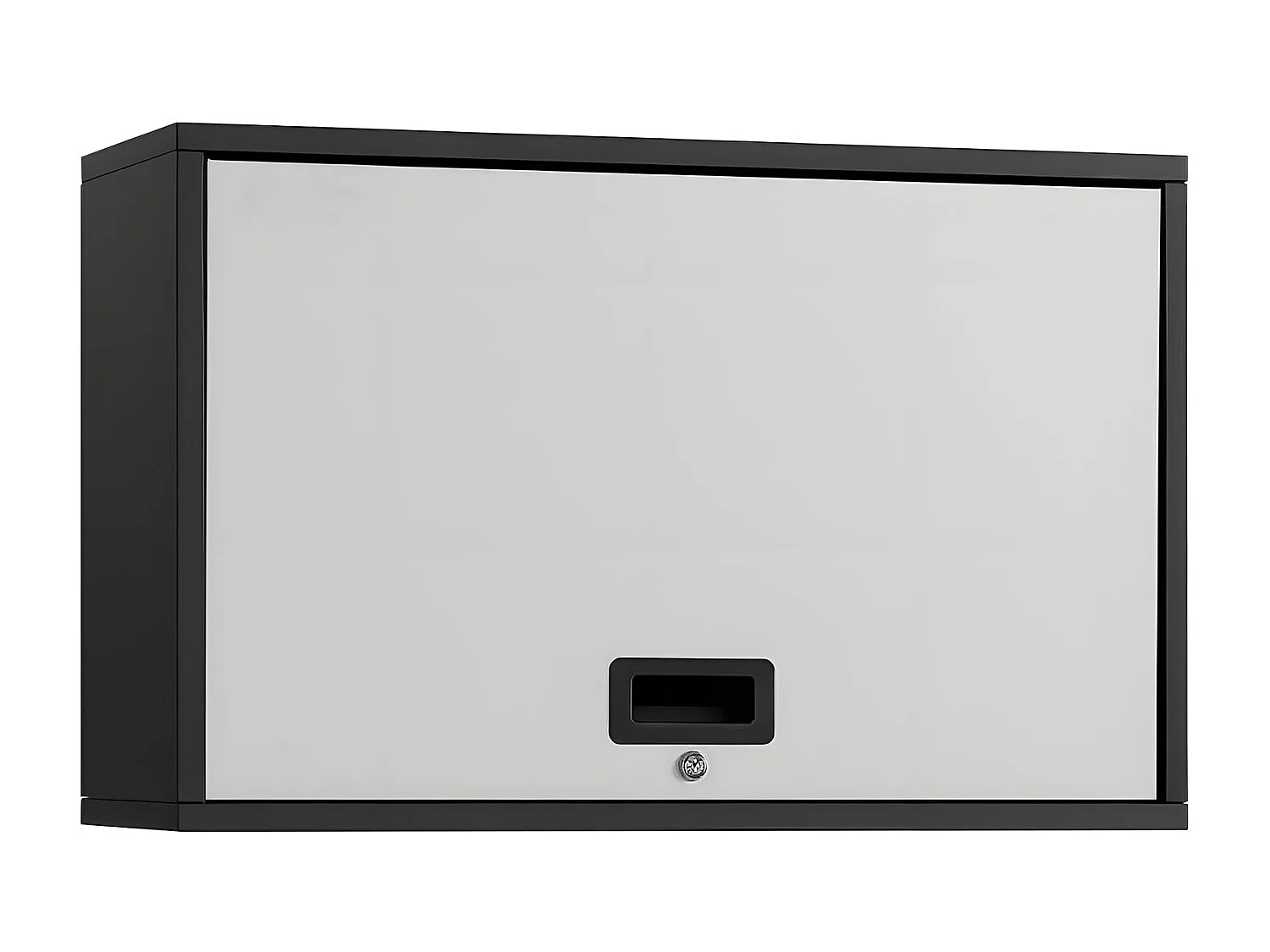 Wandschrank Werkstatt SucceBuy, 77 x 30,5 x 50 cm, Werkzeugschrank Garage Hängend Metall, Wandlagerung, mit Klapptür, Tragfähigkeit 108,86 kg