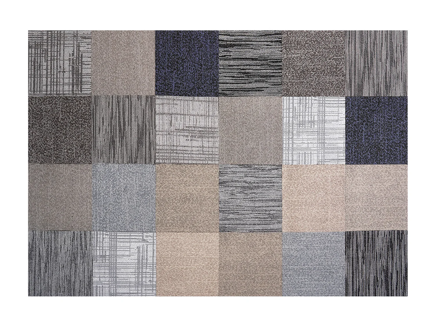 Piastrella di Moquette Riutilizzabile SucceBuy, 50 x 50 cm, Lotto di 24, Copertura 6 ㎡, Spessore 6 mm, Rivestimento del Pavimento Morbido Modulare Quadrato