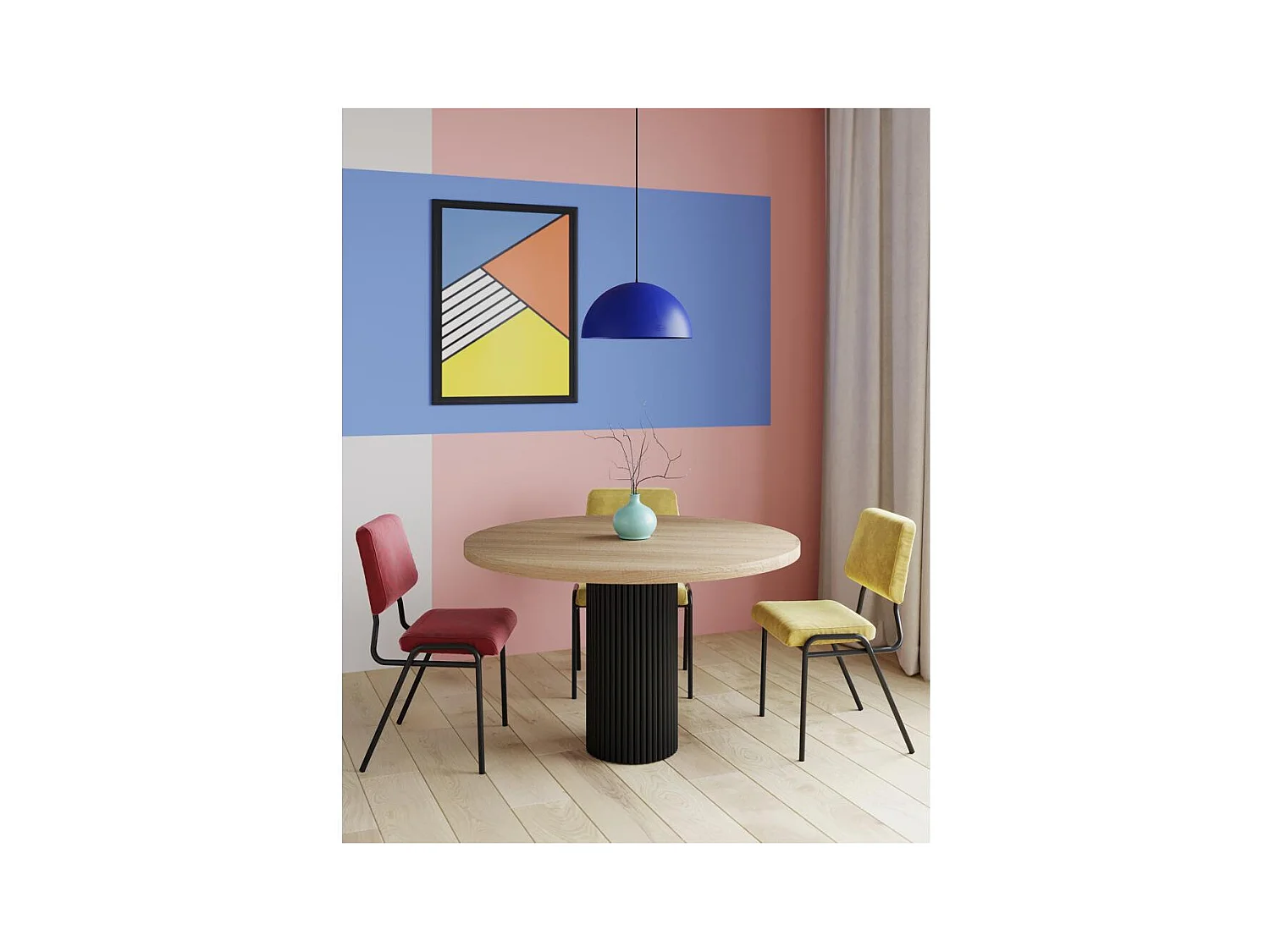 Pendelleuchte blau Lyke