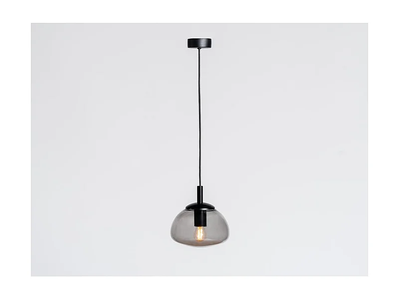Hanglamp FLIN 1 M, gerookt glas