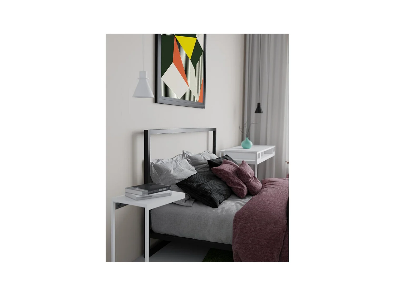 Candeeiro suspenso branco Klar