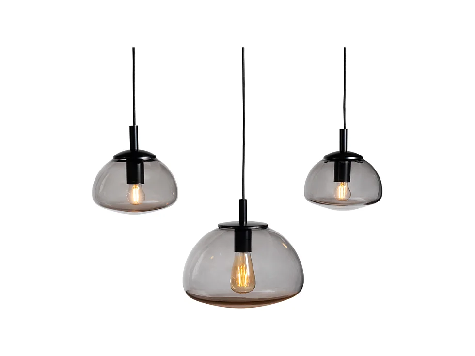 Suspension FLIN 3, verre fumé