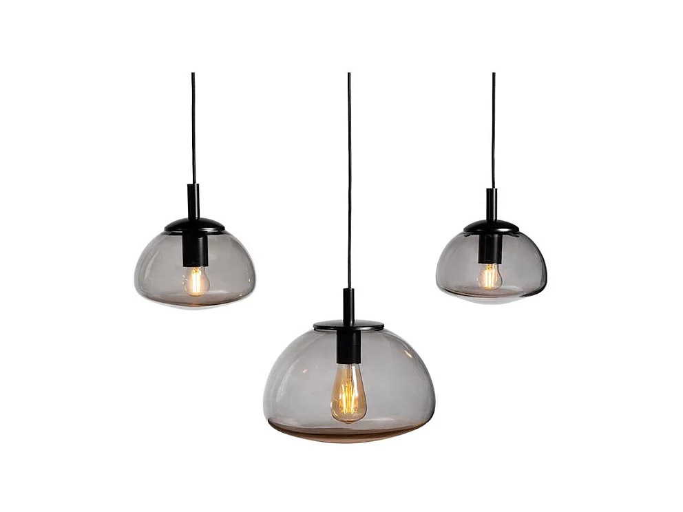 Suspension FLIN 3, verre fumé