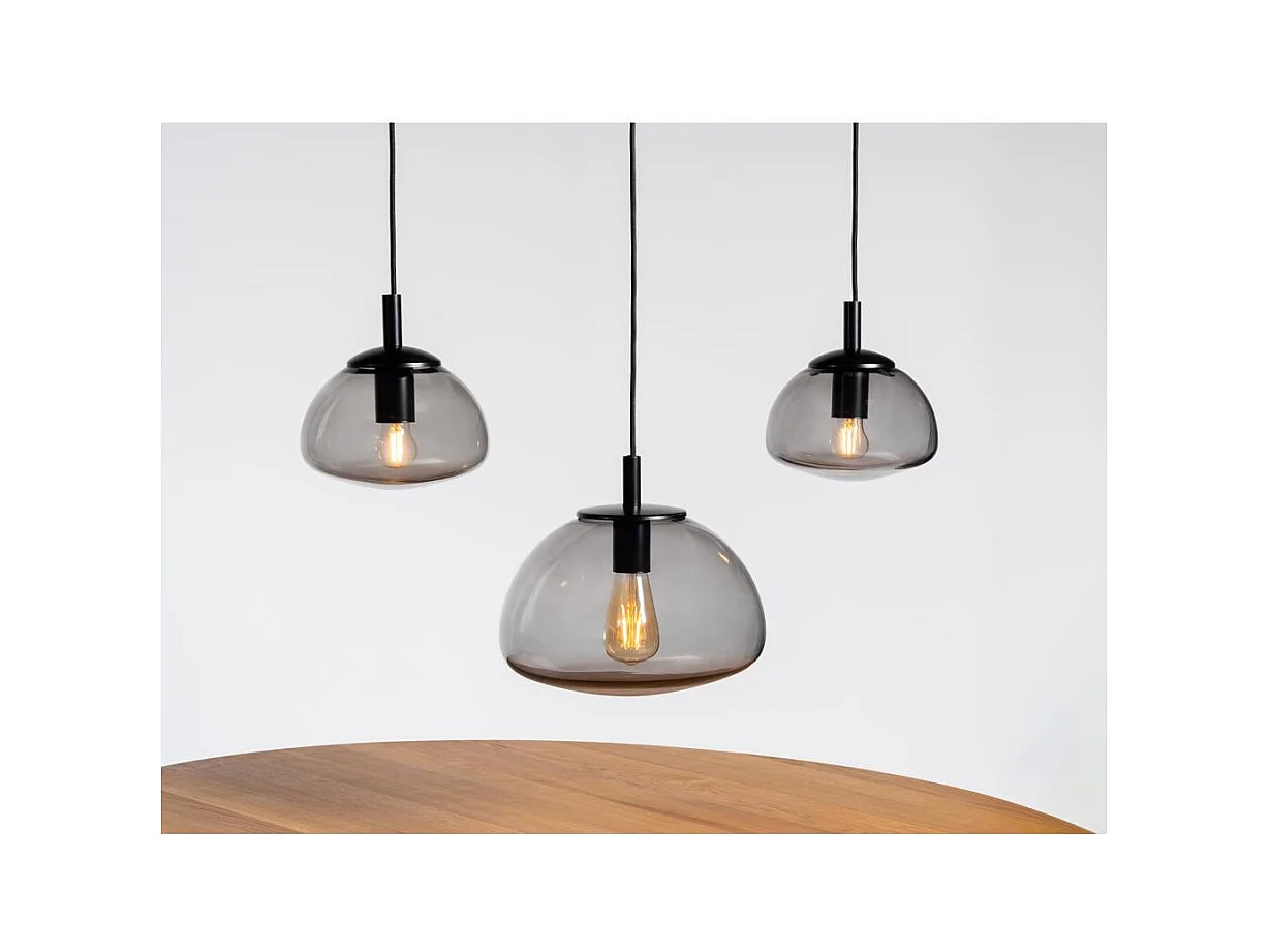 Suspension FLIN 3, verre fumé