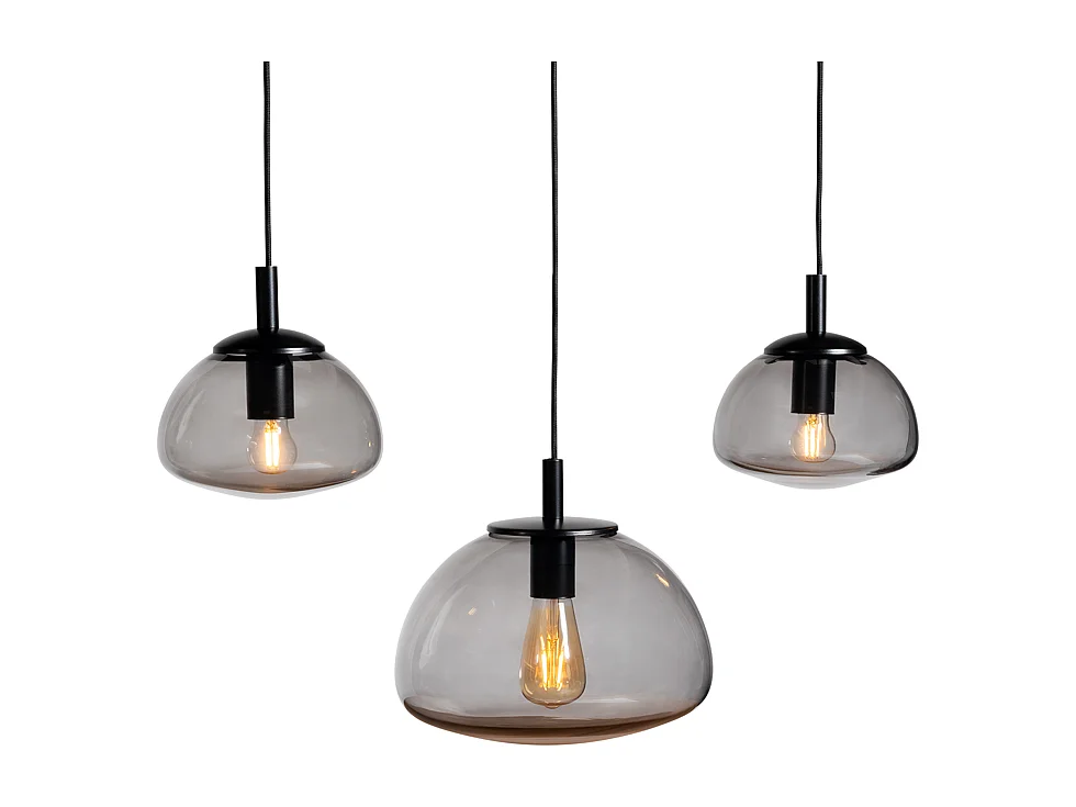 Suspension FLIN 3, verre fumé