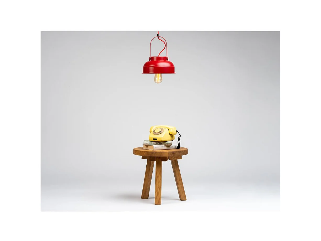 Lampada a sospensione rossa Skala