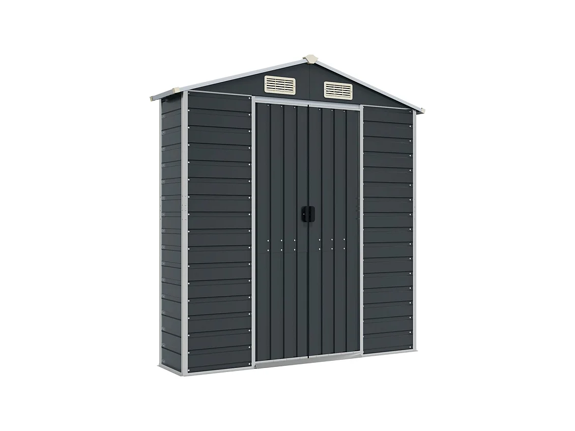 Tampa  Abri de jardin anthracite 191x385x198 cm acier galvanisé
