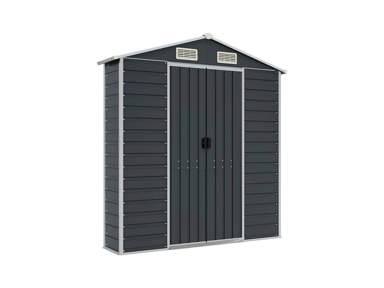 Tampa  Abri de jardin anthracite 191x385x198 cm acier galvanisé