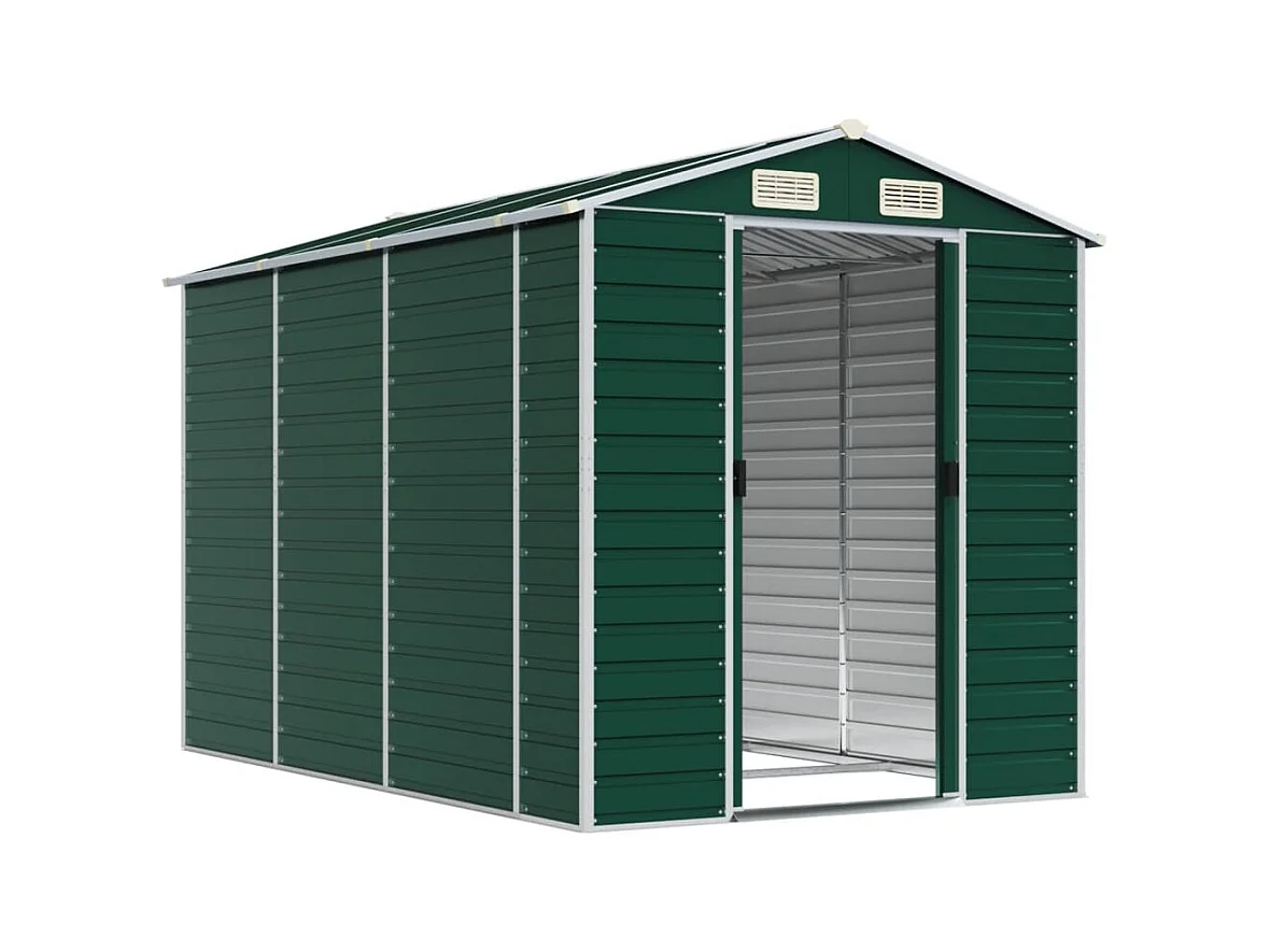 Tampa  Abri de jardin vert 191x300x198 cm acier galvanisé
