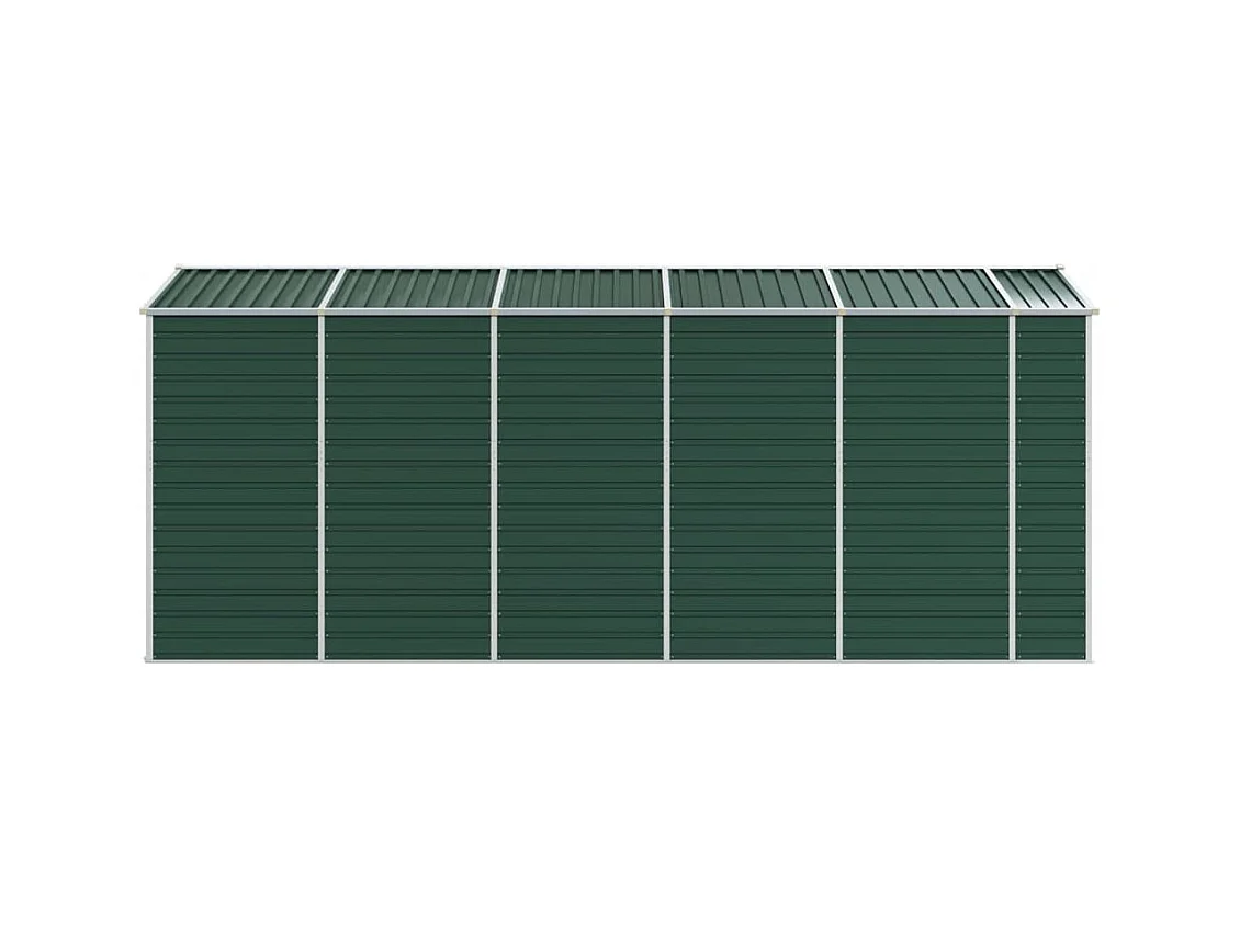 Tampa  Abri de jardin vert 191x470x198 cm acier galvanisé
