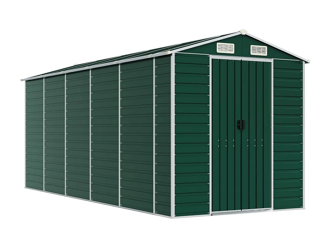 Tampa  Cobertizo de jardín acero galvanizado verde 191x470x198 cm