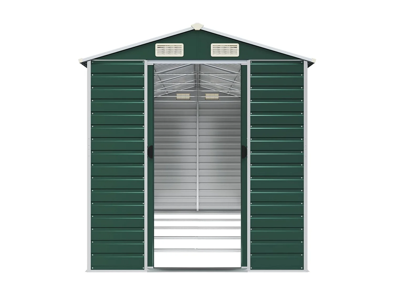 Tampa  Cobertizo de jardín acero galvanizado verde 191x470x198 cm