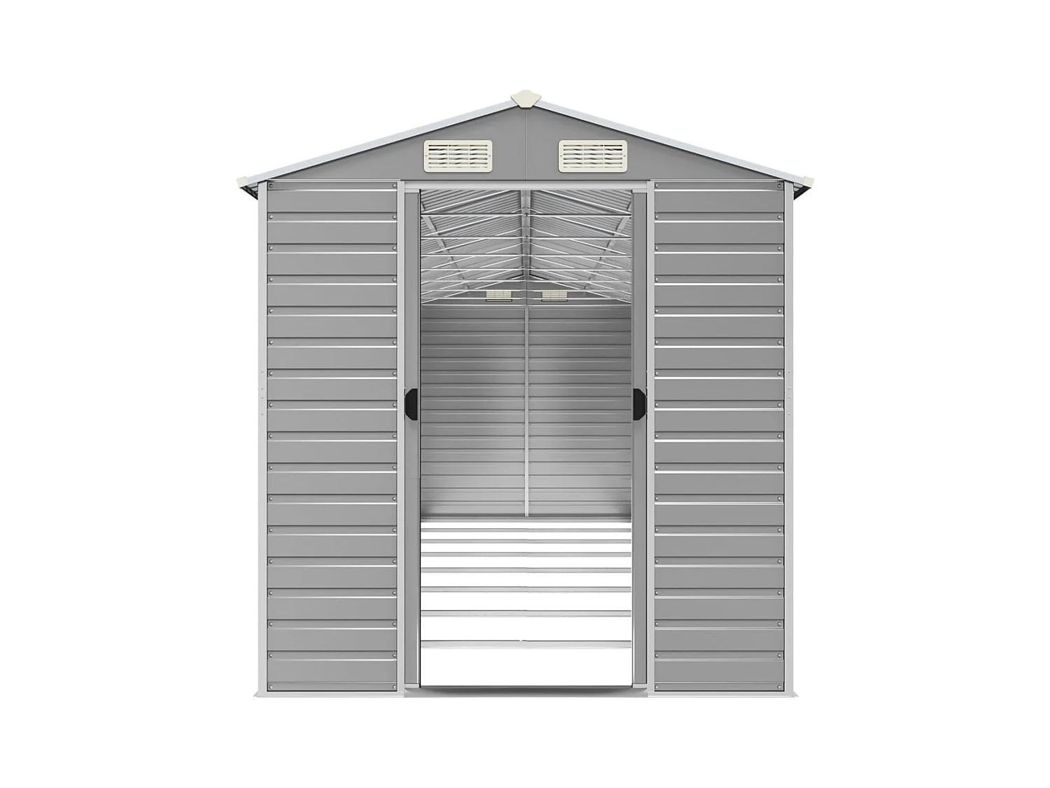 Tampa  Abri de jardin gris clair 191x725x198 cm acier galvanisé
