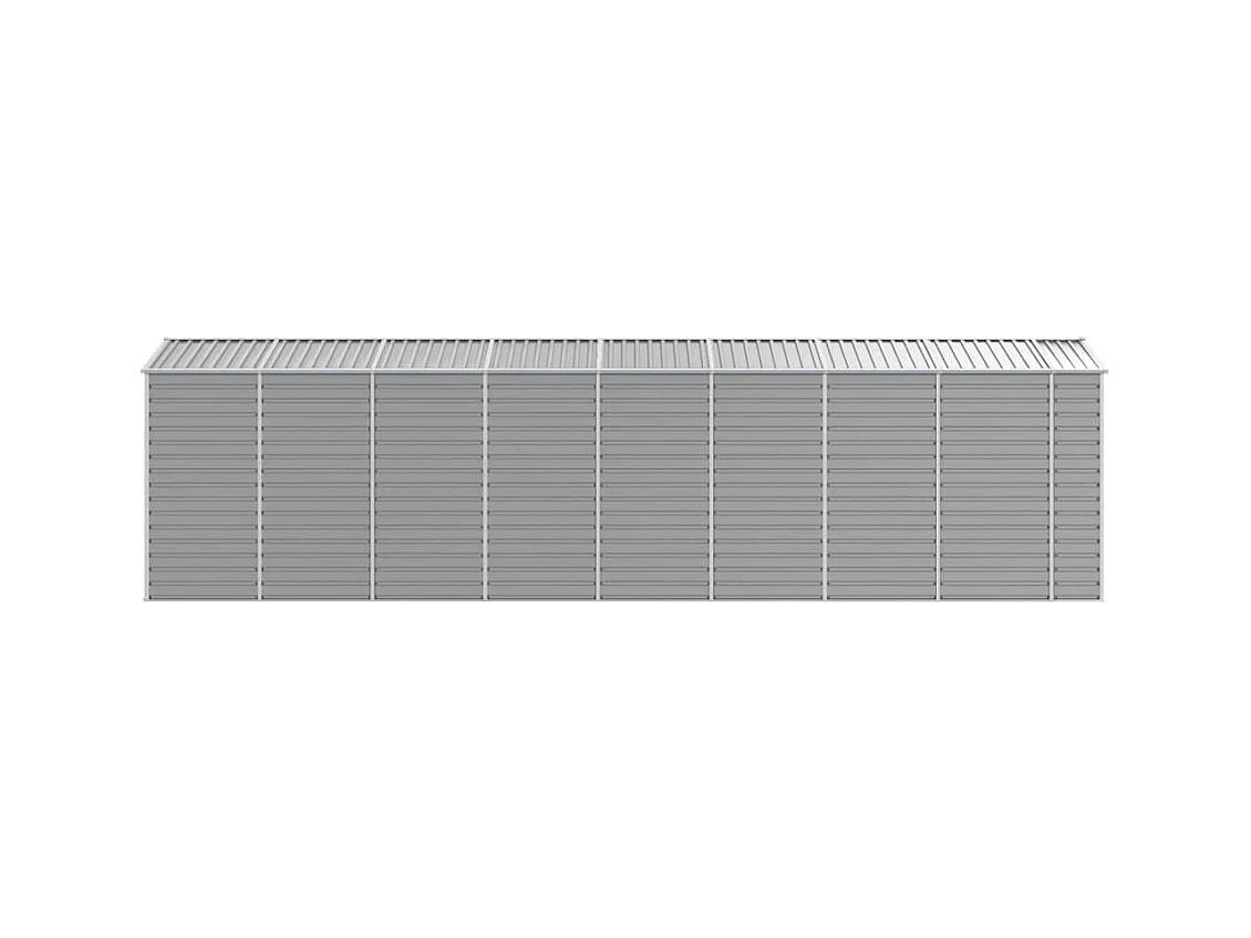 Tampa  Abri de jardin gris clair 191x725x198 cm acier galvanisé