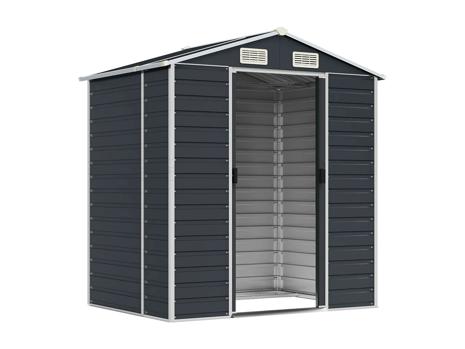 Tampa  Tuinschuur 191x130x198 cm gegalvaniseerd staal antracietkleurig