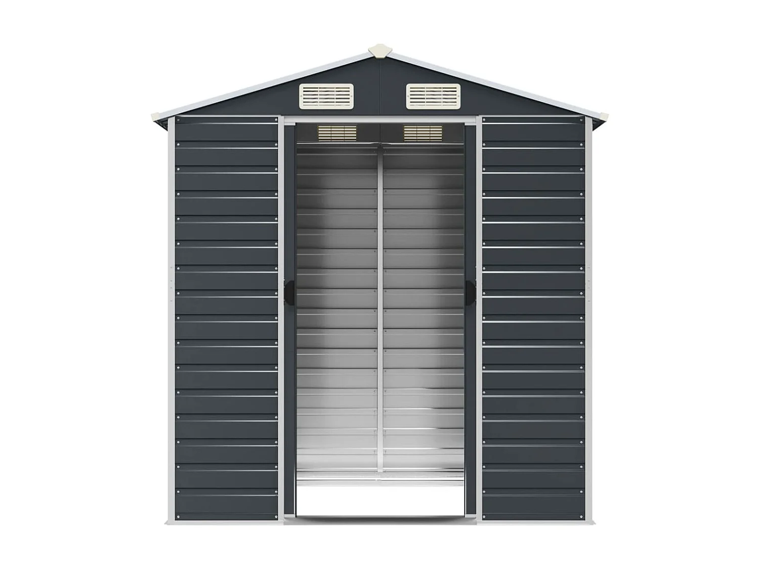 Tampa  Tuinschuur 191x130x198 cm gegalvaniseerd staal antracietkleurig