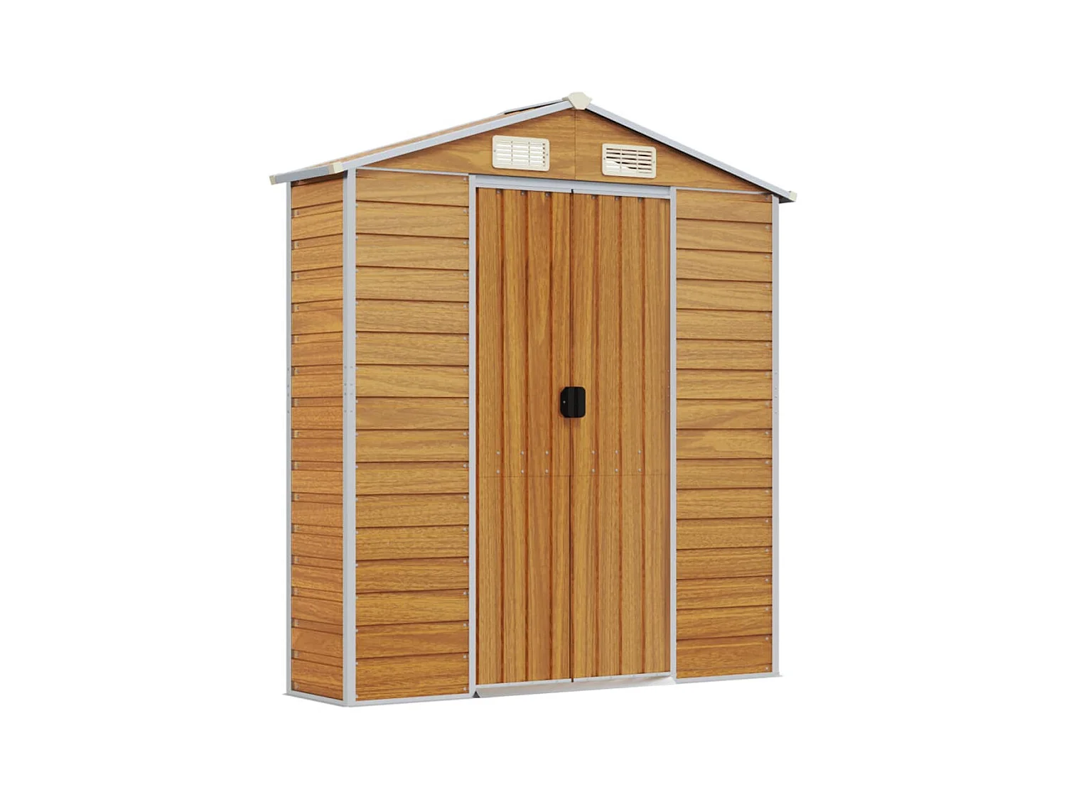 Tampa  Abri de jardin marron clair 191x725x198 cm acier galvanisé