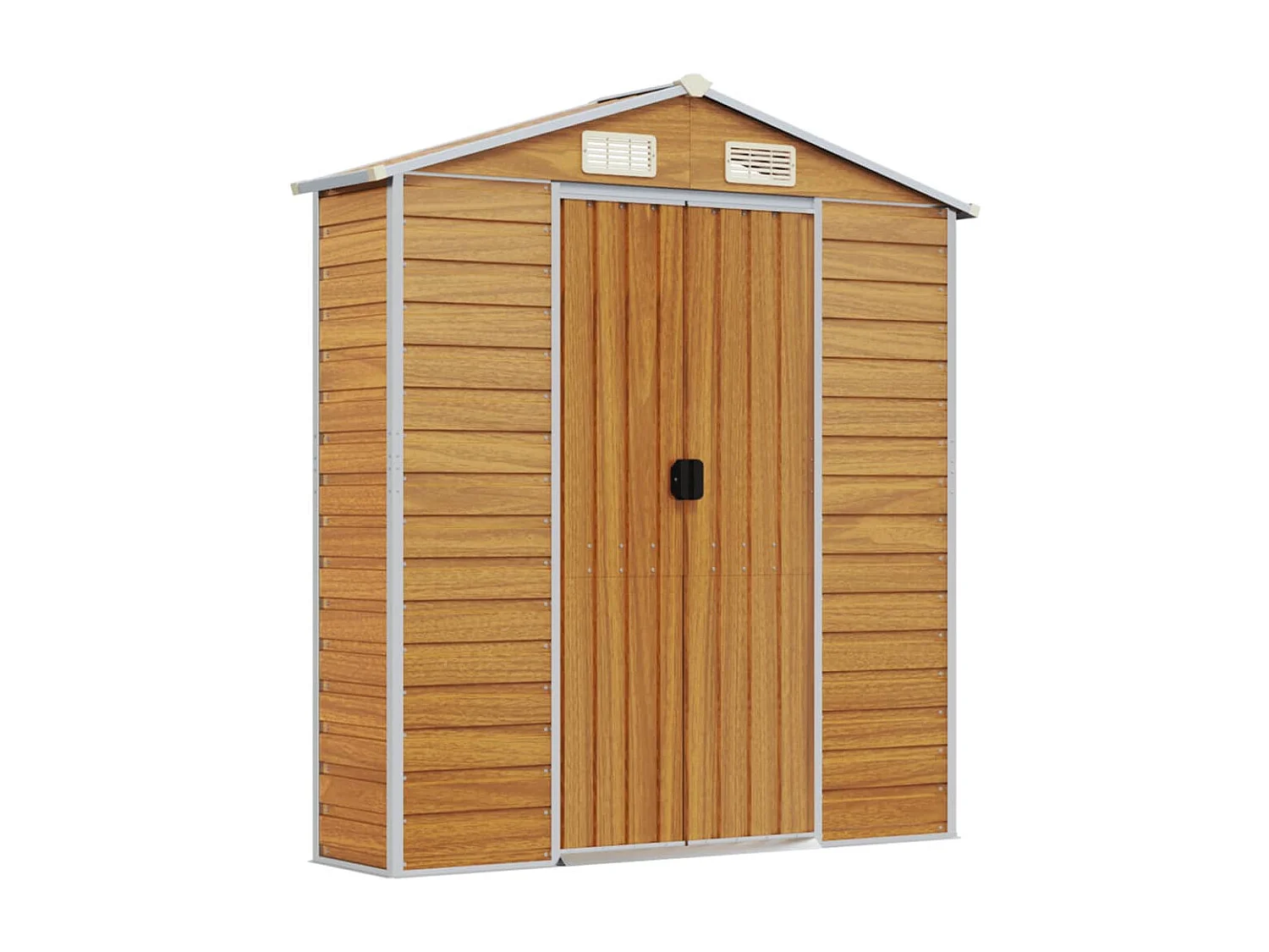 Tampa  Abri de jardin marron clair 191x725x198 cm acier galvanisé