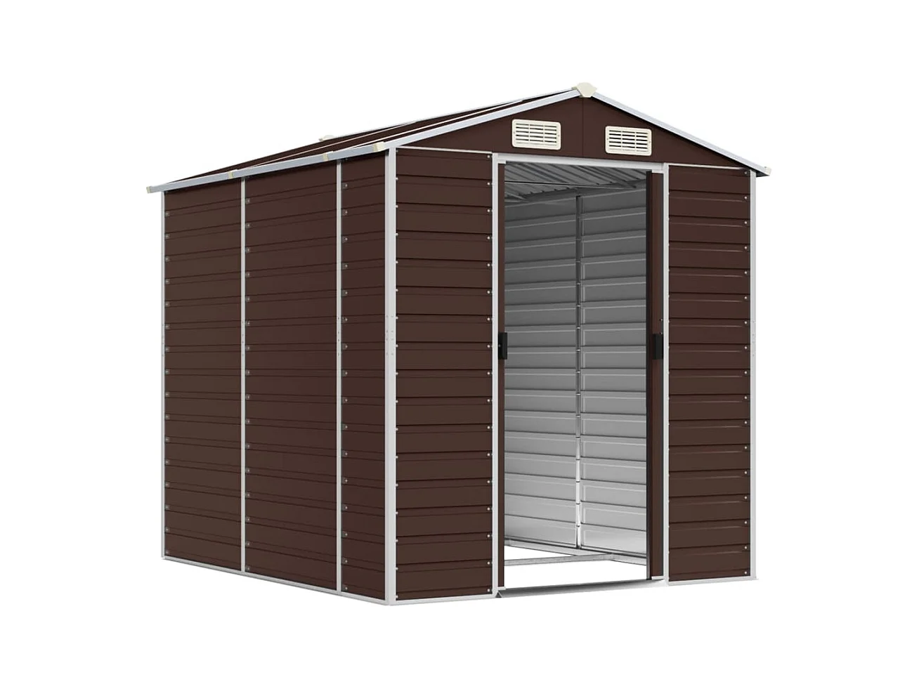 Tampa  Abri de jardin marron 191x215x198 cm acier galvanisé