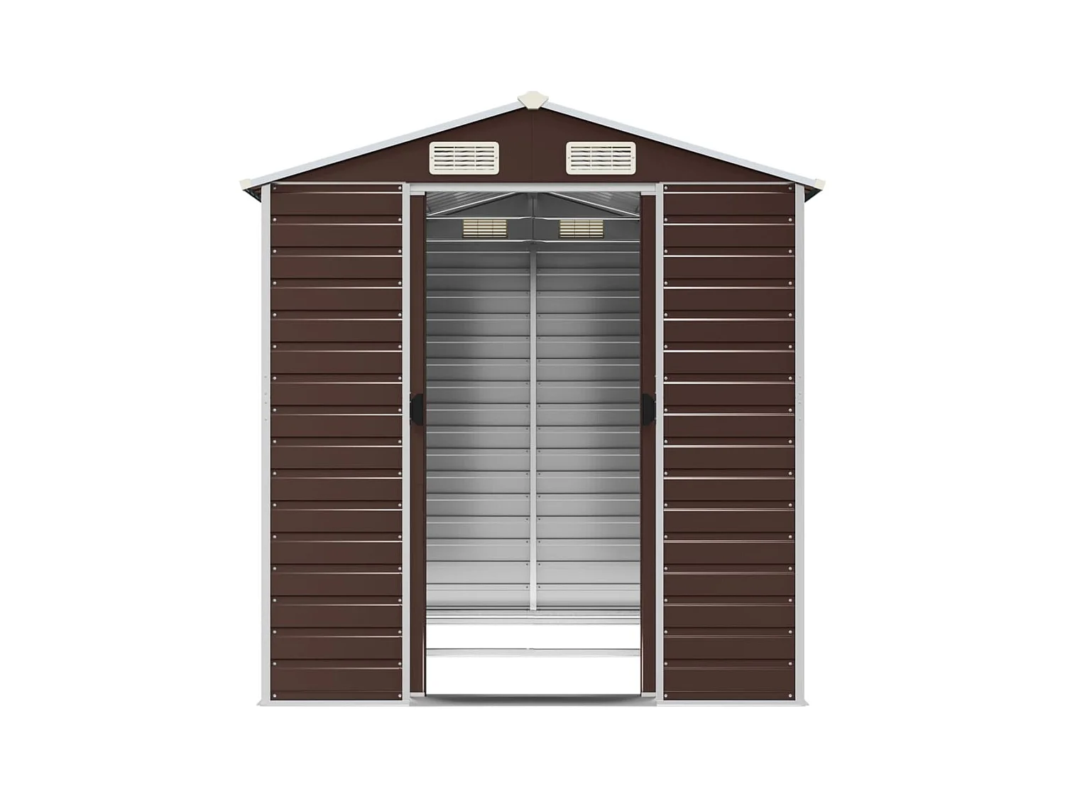 Tampa  Abri de jardin marron 191x215x198 cm acier galvanisé