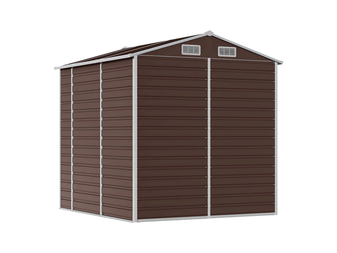 Tampa  Abri de jardin marron 191x215x198 cm acier galvanisé
