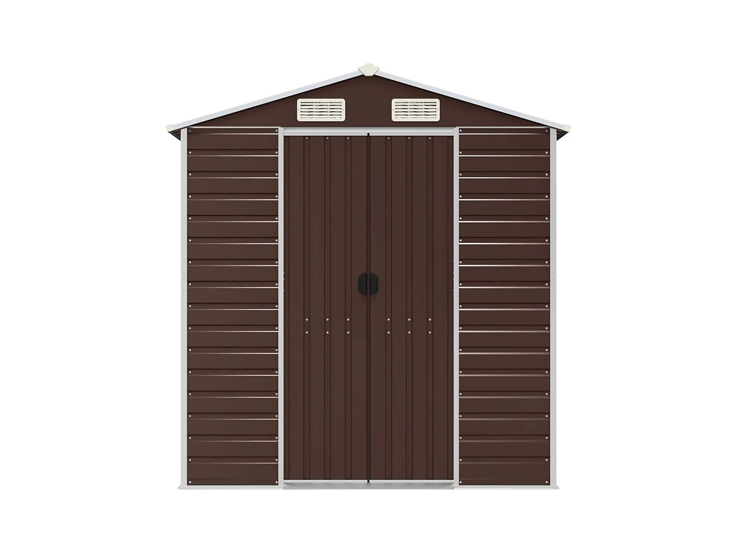 Tampa  Abri de jardin marron 191x215x198 cm acier galvanisé