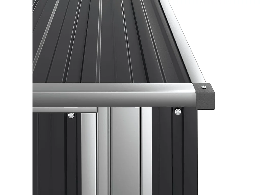 Perdir  Cobertizo jardín acero galvanizado antracita 118,5x97x209,5 cm