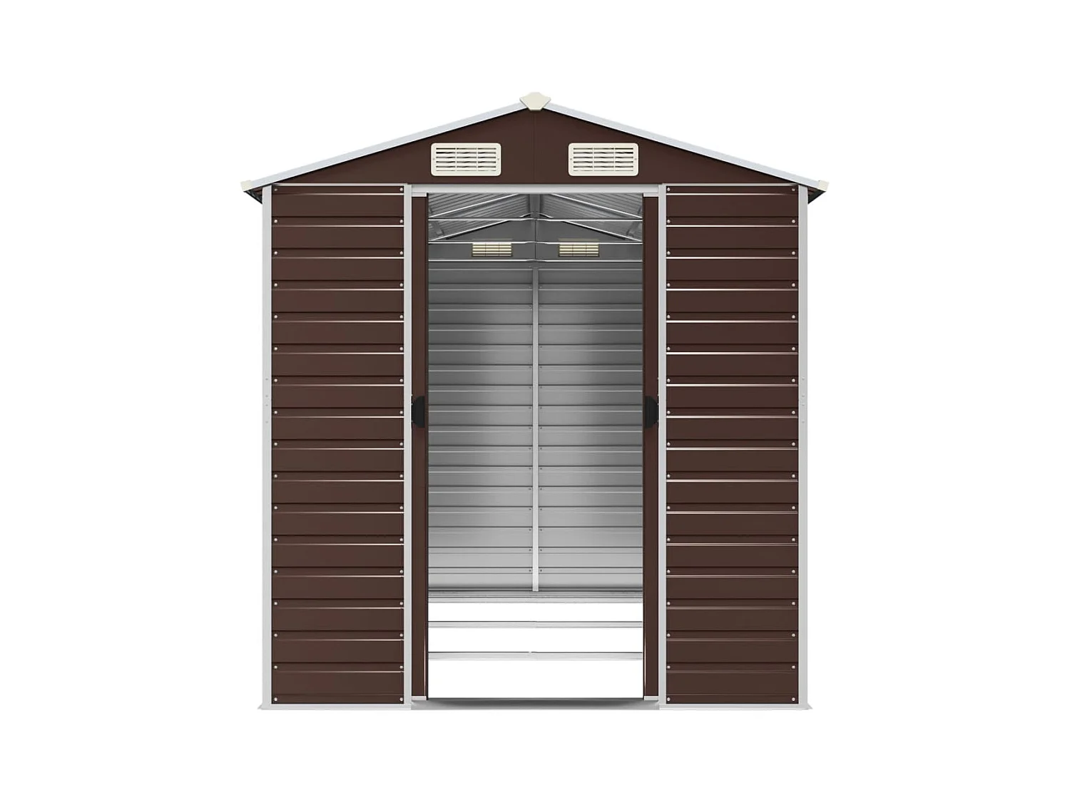Tampa  Abri de jardin marron 191x300x198 cm acier galvanisé