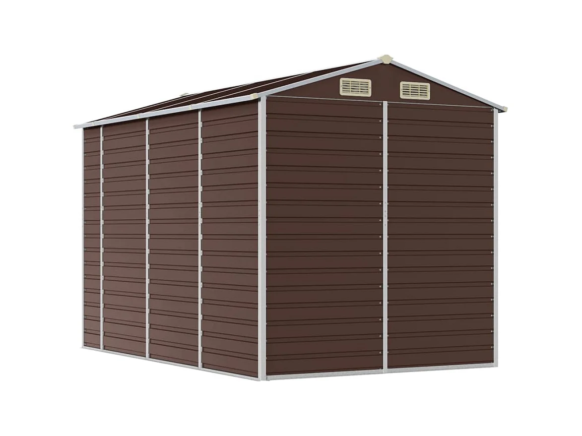 Tampa  Abri de jardin marron 191x300x198 cm acier galvanisé