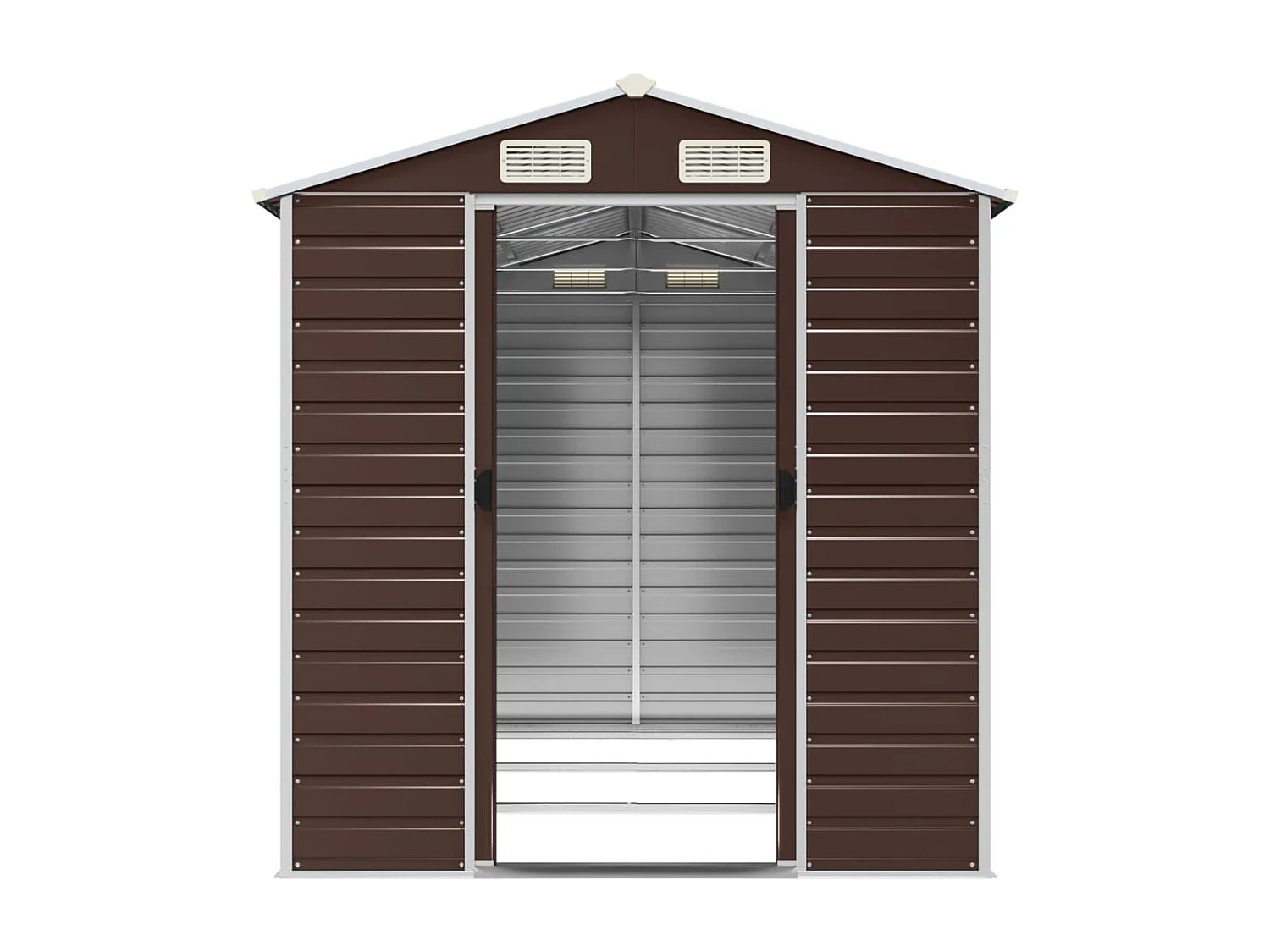 Tampa  Abri de jardin marron 191x300x198 cm acier galvanisé