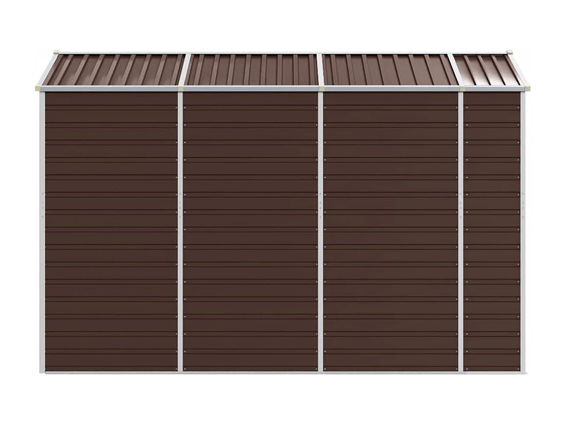 Tampa  Abri de jardin marron 191x300x198 cm acier galvanisé