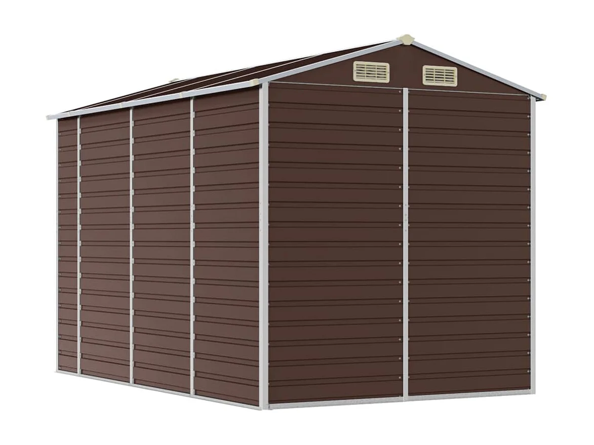 Tampa  Abri de jardin marron 191x300x198 cm acier galvanisé