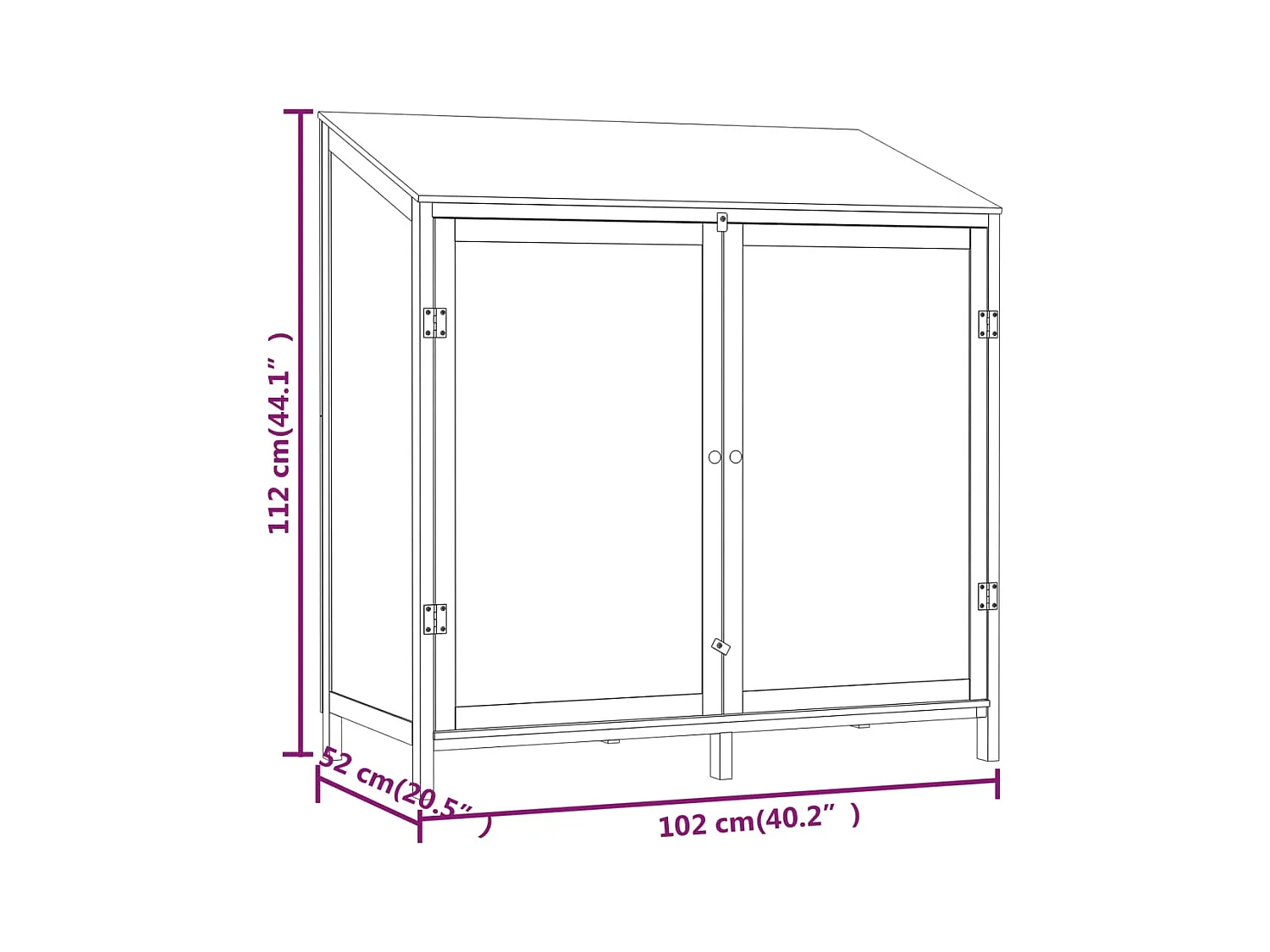 Bristol  Remise de jardin Marron 102x52x112 cm Bois de sapin solide