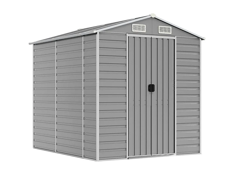 Tampa  Tuinschuur 191x215x198 cm gegalvaniseerd staal lichtgrijs