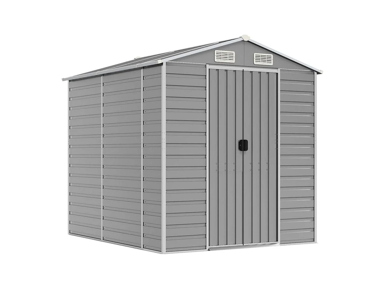 Tampa  Abri de jardin gris clair 191x215x198 cm acier galvanisé