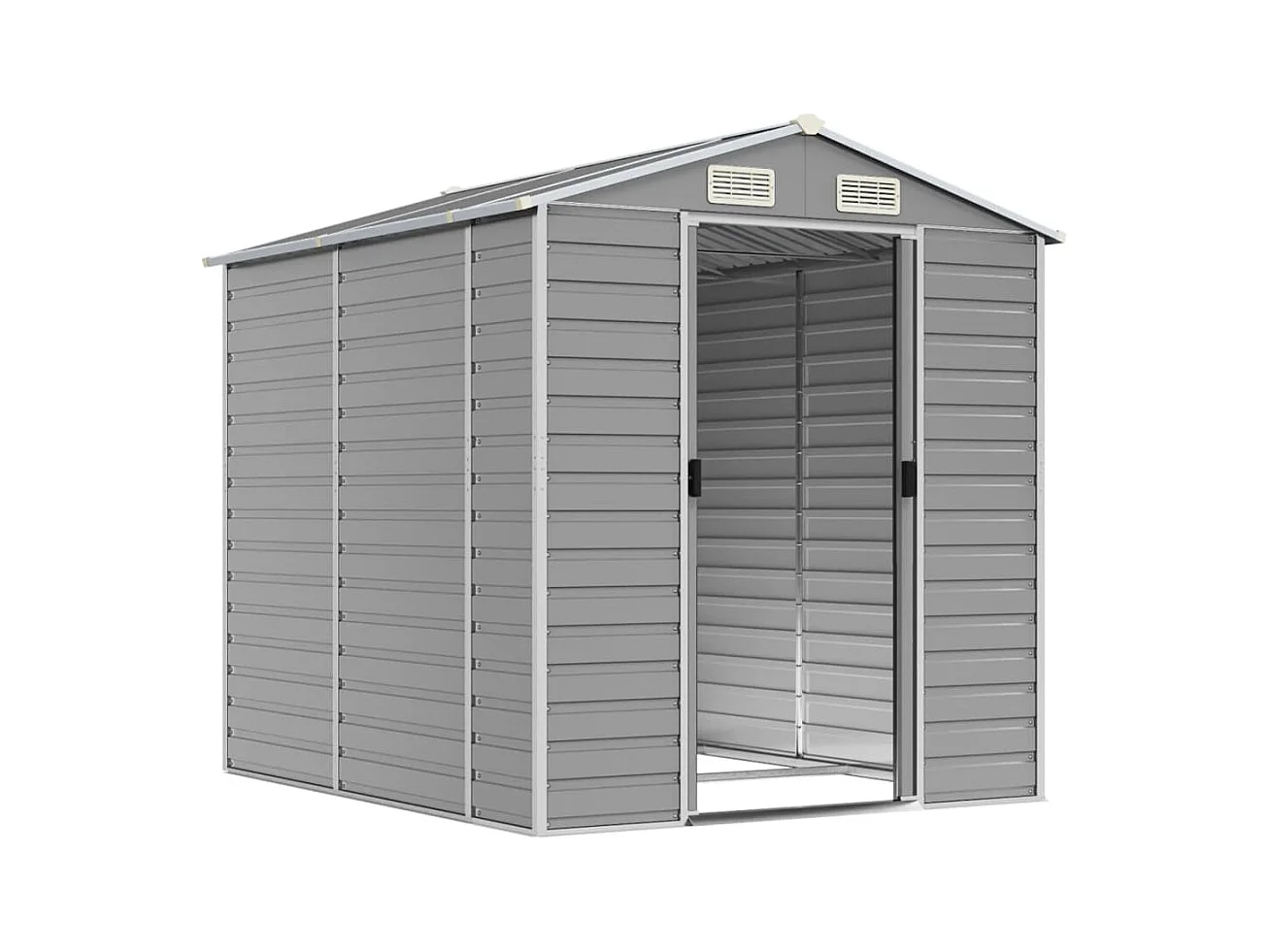 Tampa  Abri de jardin gris clair 191x215x198 cm acier galvanisé